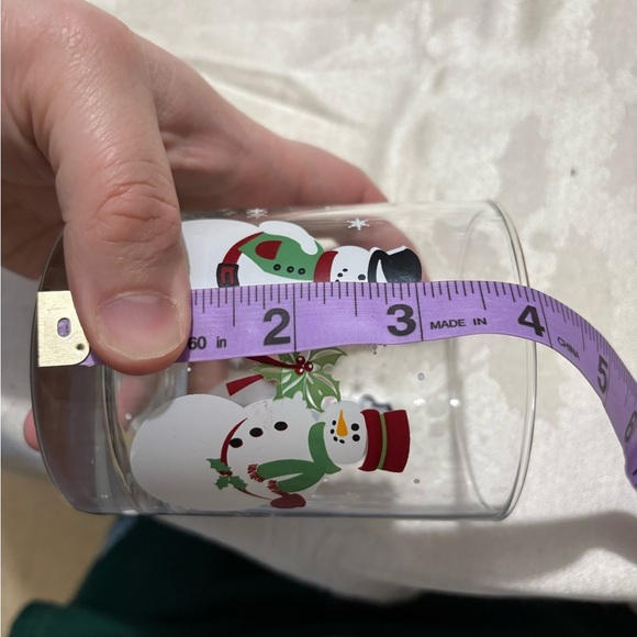 Snowman Themed Glass Tumblers Set of 3 - Picture 6 of 7